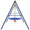 Outdoor Swing Set with Ladder & Saucer Swing | HipoMarket UK