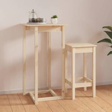 Bar Table 60x60 cm - Solid Pine Wood | Hipomarket