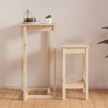 Bar Table 60x60 cm - Solid Pine Wood | Hipomarket