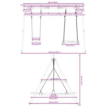 Outdoor Swing Set with Nest Swing - Fun & Durable Playtime