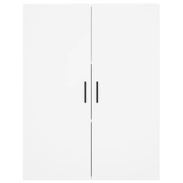 Stylish White Highboard - 69.5x34x180 cm Engineered Wood