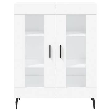 Stylish White Highboard - 69.5x34x180 cm Engineered Wood