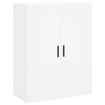 Stylish White Highboard - 69.5x34x180 cm Engineered Wood