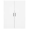 Stylish White Highboard - 69.5x34x180 cm Engineered Wood