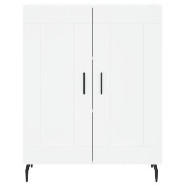 Stylish White Highboard - 69.5x34x180 cm Engineered Wood