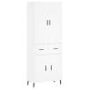 Stylish Highboard White 69.5x34x180 cm | Hipo Market