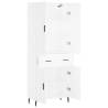 Stylish Highboard White 69.5x34x180 cm | Hipo Market