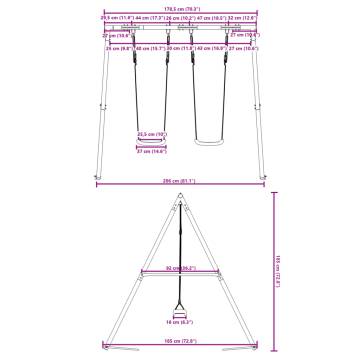 Outdoor Swing Set with 2 Swings – Durable & Fun Playtime