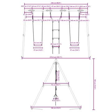 Outdoor Swing Set with Swings & Ladder | Hipomarket