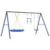 Outdoor Swing Set with Saucer & Trapeze - Fun for Kids