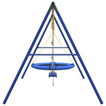 Outdoor Swing Set with Ladder & Saucer Swing | HipoMarket UK