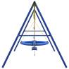 Outdoor Swing Set with Ladder & Saucer Swing | HipoMarket UK