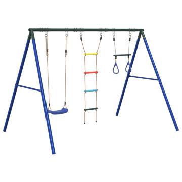 Outdoor Swing Set with Swing, Trapeze, and Ladder - Kids Fun