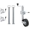  Trailer Jack Wheel 60 mm with 2 Support Tubes and 3 Split Clamps Size 63-87.5 cm Quantity in Package 1 Model jockey wheel + clamp 