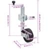 Trailer Jack Wheel 60 mm with Support Tubes & Clamps | Hipo Market