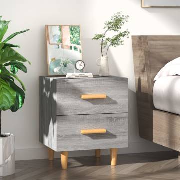 Bed Cabinet Grey Sonoma - Stylish Scandinavian Storage Solution