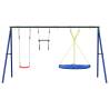 Outdoor Swing Set with Trapeze & Saucer Swing | Hipomarket