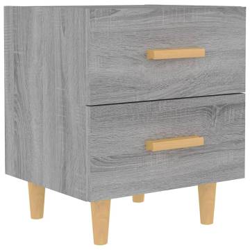 Bed Cabinet Grey Sonoma - Stylish Scandinavian Storage Solution