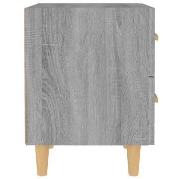 Bed Cabinet Grey Sonoma - Stylish Scandinavian Storage Solution