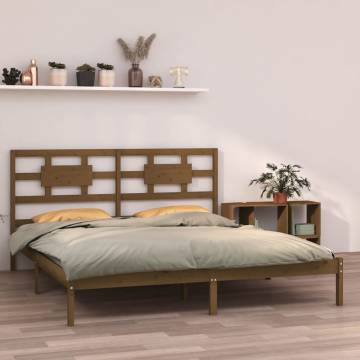 Honey Brown Solid Wood Bed Frame 160x200 cm | Hipo Market