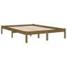 Honey Brown Solid Wood Bed Frame 160x200 cm | Hipo Market