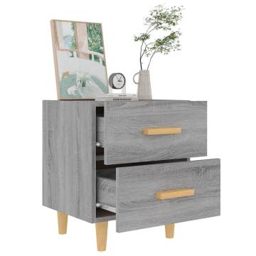 Bed Cabinet Grey Sonoma - Stylish Scandinavian Storage Solution