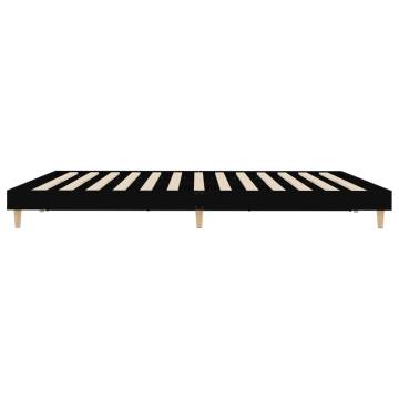 Black Bed Frame 180x200 cm Super King - Durable & Sleek Design