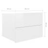 High Gloss White Bedside Cabinet - Stylish & Versatile