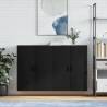  Wall Mounted Cabinets 2 pcs Black 69.5x34x90 cm Colour black Quantity in Package 2 Model groove black 