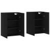 Elegant Wall Mounted Cabinets - 2 pcs Black | HipoMarket UK