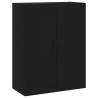 Elegant Wall Mounted Cabinets - 2 pcs Black | HipoMarket UK