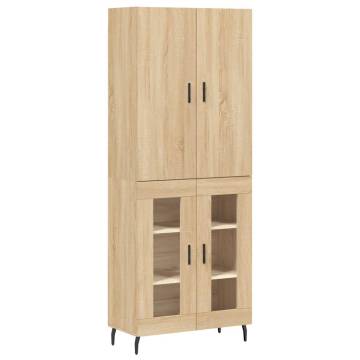 Stylish Highboard Sonoma Oak - 69.5x34x180 cm