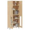 Stylish Highboard Sonoma Oak - 69.5x34x180 cm