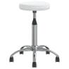 Stylish White Faux Leather Office Swivel Chair | HipoMarket