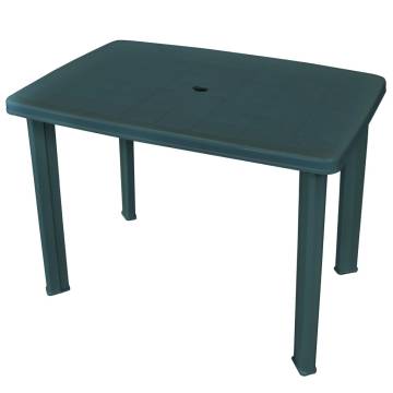 Weather-Resistant Green Garden Table - 101x68x72 cm