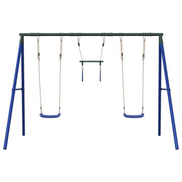 Outdoor Swing Set with Swings and Trapeze for Kids