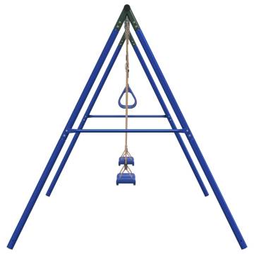 Outdoor Swing Set with Swings and Trapeze for Kids