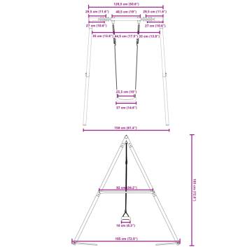 Outdoor Swing Set with Adjustable Swing - Hipomarket UK