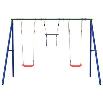 Outdoor Swing Set with Swings and Trapeze for Kids