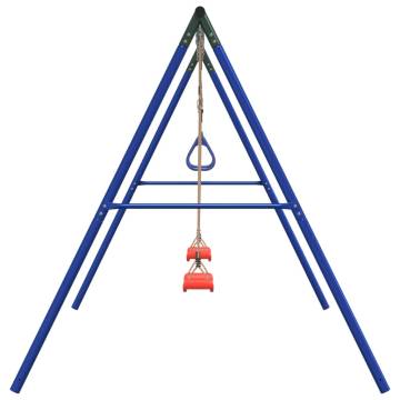 Outdoor Swing Set with Swings and Trapeze for Kids