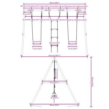 Outdoor Swing Set with Swings and Ladder | Hipomarket UK