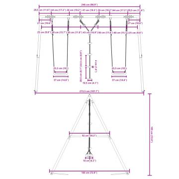 Outdoor Swing Set with Swings & Disc Swing - Fun for Kids