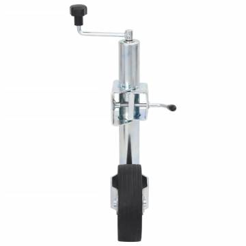 Trailer Jack Wheel 60 mm - With 2 Support Tubes & Clamps