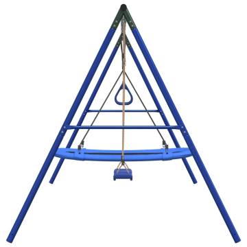 Outdoor Swing Set with Nest Swing & Trapeze for Kids