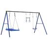 Outdoor Swing Set with Nest Swing & Trapeze for Kids