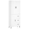 Stylish Highboard White 69.5x34x180 cm - HipoMarket UK