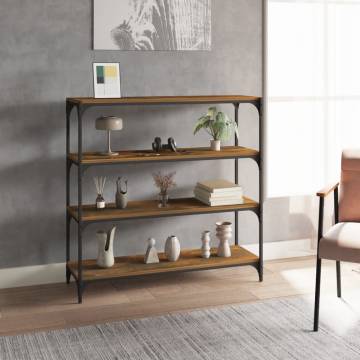 Book Cabinet Smoked Oak 100x33x100 cm | HiPO Market