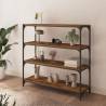 Book Cabinet Smoked Oak 100x33x100 cm | HiPO Market