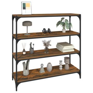 Book Cabinet Smoked Oak 100x33x100 cm | HiPO Market