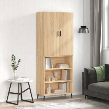 Stylish Highboard Sonoma Oak | Engineered Wood 69.5x34x180 cm